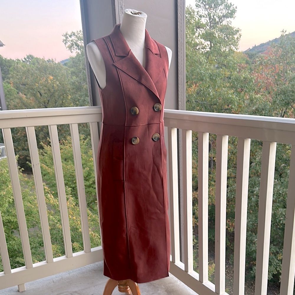 COPY - NWT 🎁 Anthropologie  Long MicroSuede Vest/Dress